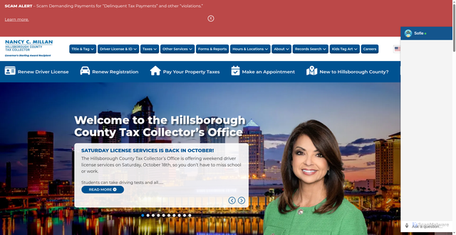 Security scan screenshot of https://hillstaxfl.gov/