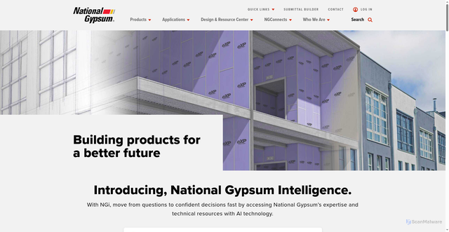 Security scan screenshot of https://nationalgypsum.com