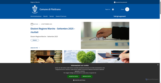 Security scan screenshot of https://www.comune.filottrano.an.it/it