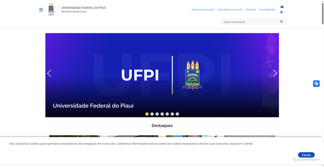 Security scan screenshot of https://ufpi.br/
