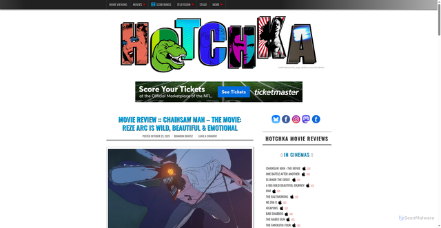 Security scan screenshot of https://hotchka.com/chainsaw-man-the-movie-reze-arc-review