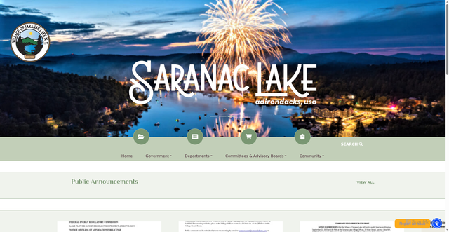 Security scan screenshot of https://saranaclakeny.gov/