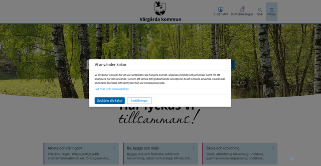 Security scan screenshot of http://www.vargarda.se