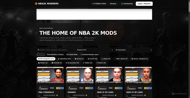Security scan screenshot of https://2komodders-dp62ivtdbkbj.edgeone.dev/
