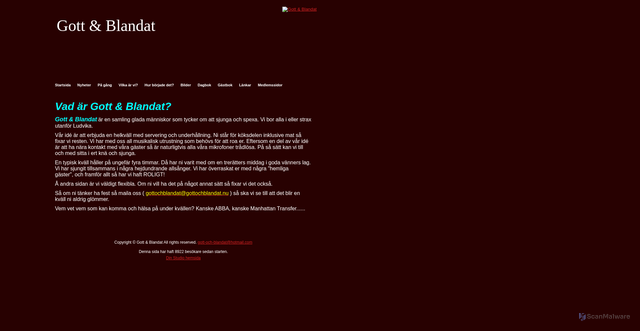 Security scan screenshot of https://gottochblandat.nu