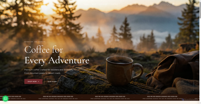 Security scan screenshot of http://adventureandroaming.com/