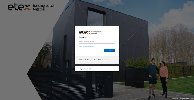 Security scan screenshot of https://etexmeraki.etexgroup.com