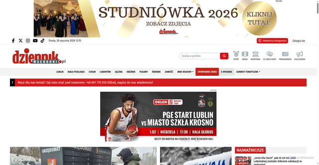 Security scan screenshot of https://dziennikwschodni.pl