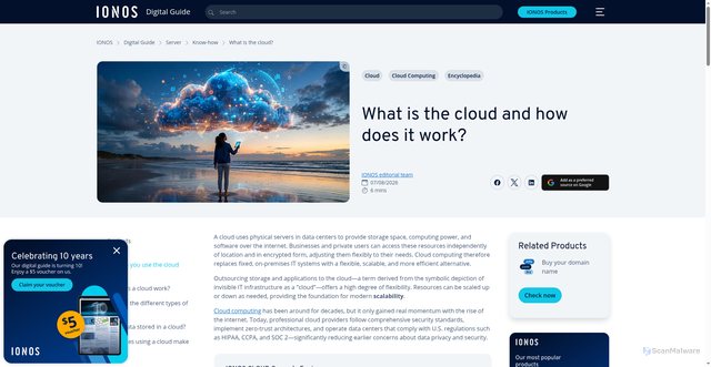 Security scan screenshot of https://www.ionos.com/digitalguide/server/know-how/what-is-the-cloud/