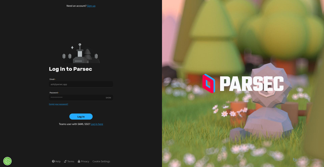 Security scan screenshot of https://dash.parsec.app