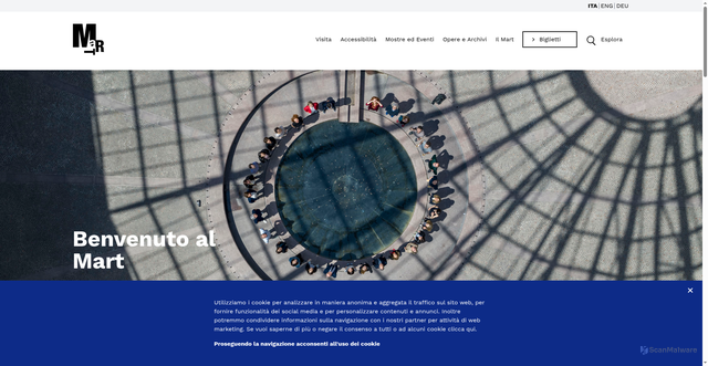 Security scan screenshot of https://www.mart.tn.it/