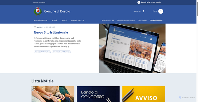 Security scan screenshot of https://www.comune.dosolo.mn.it