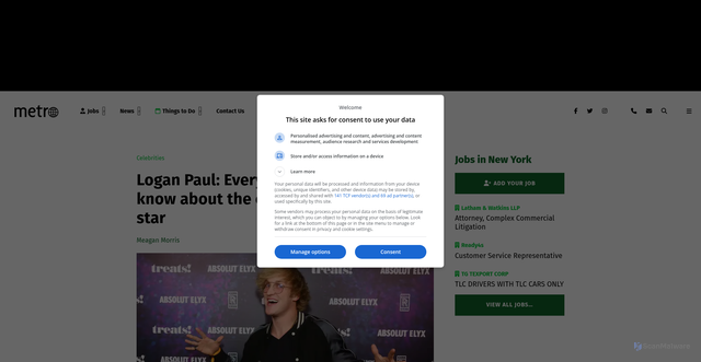 Security scan screenshot of https://www.metro.us/logan-paul-everything-you-need-to-know-about-the-controversial-youtube-star/