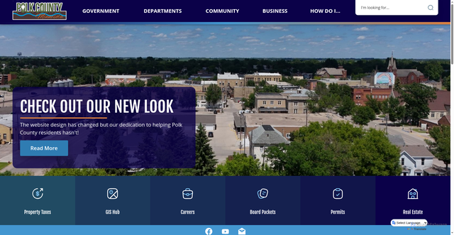 Security scan screenshot of https://polkcountymn.gov/