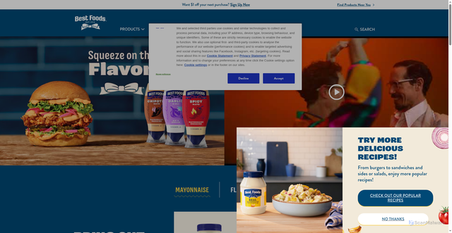 Security scan screenshot of https://bestfoods.com
