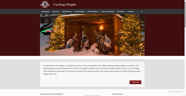Security scan screenshot of https://www.cuyahogaheights.gov/