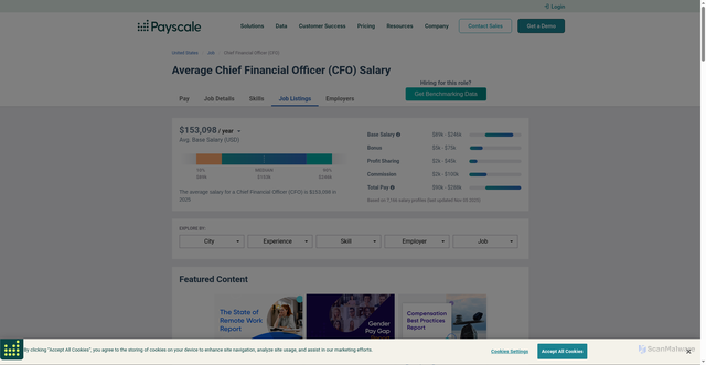 Security scan screenshot of https://www.payscale.com/research/US/Job=Chief_Financial_Officer_(CFO)/Salary
