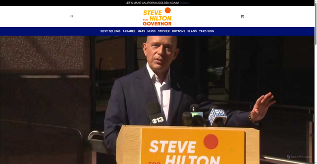 Security scan screenshot of https://stevehiltonwebsite.com/