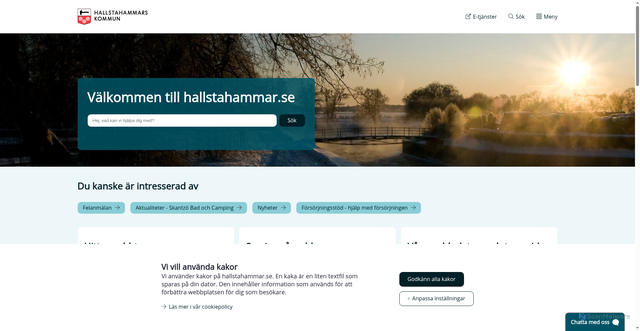 Security scan screenshot of https://www.hallstahammar.se/