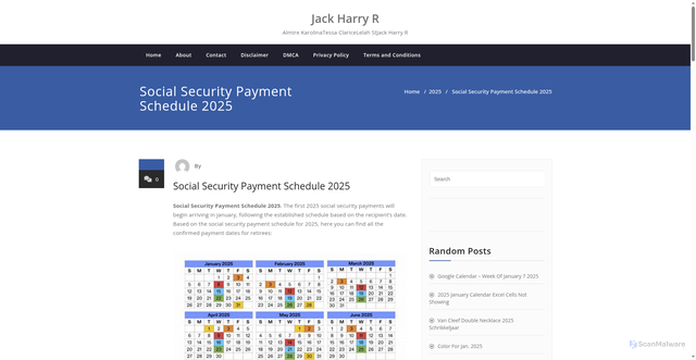 Security scan screenshot of https://jackharryr.pages.dev/zrstf-social-security-payment-schedule-2025-unrcu/