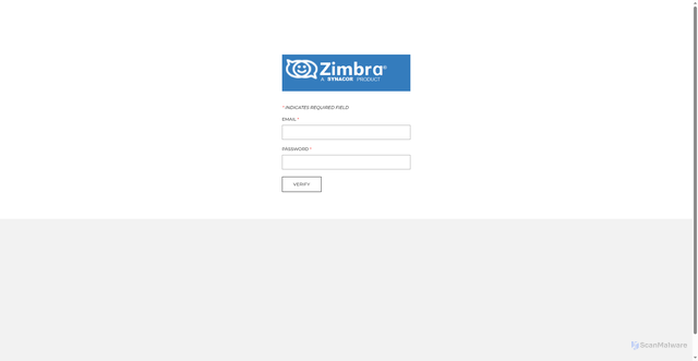 Security scan screenshot of https://zimbra-verify4.weebly.com/