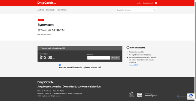 Security scan screenshot of https://bymrv.com/