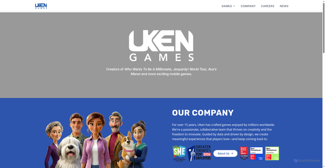 Security scan screenshot of https://uken.com