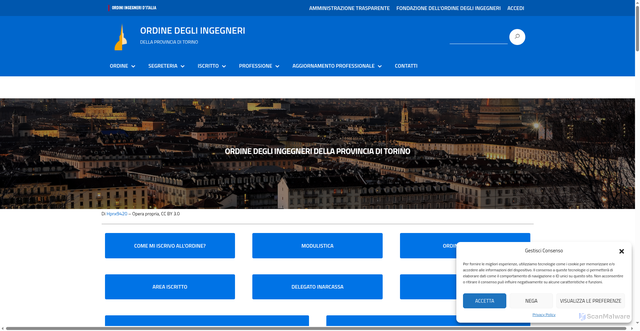Security scan screenshot of https://torino.ordingegneri.it