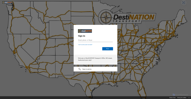 Security scan screenshot of https://fratecast-app.destinationtrans.com/