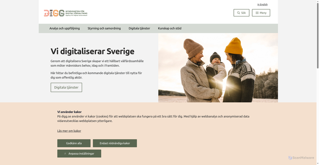 Security scan screenshot of https://digg.se