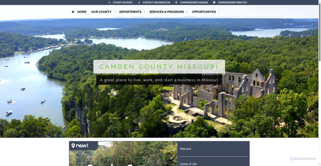 Security scan screenshot of https://camdencountymo.gov/