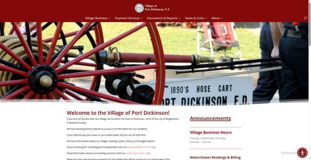 Security scan screenshot of https://www.portdickinsonny.gov/