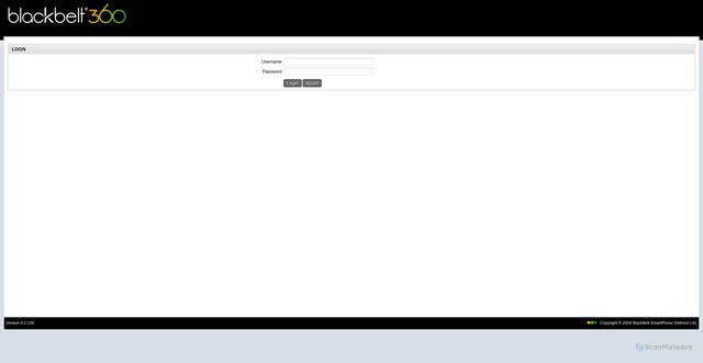 Security scan screenshot of https://dashboard.blackbeltdefence.com