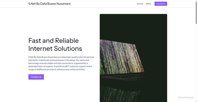 Security scan screenshot of https://databuana.my.id