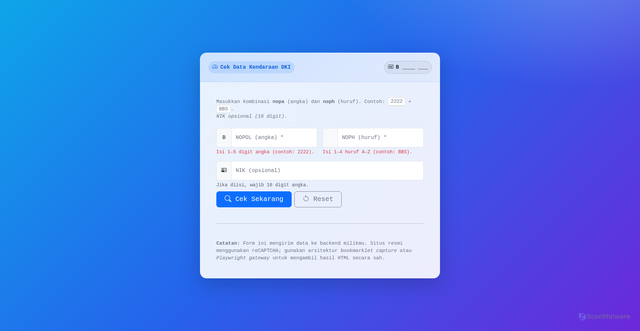 Security scan screenshot of http://pajak.cishopindo.id/