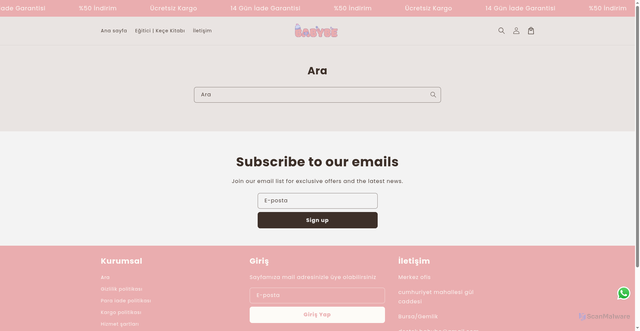Security scan screenshot of https://babybe.store/search