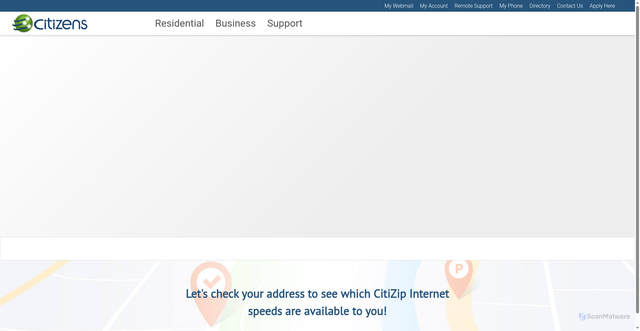 Security scan screenshot of https://citizens.coop