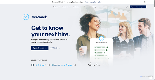 Security scan screenshot of https://veremark.com