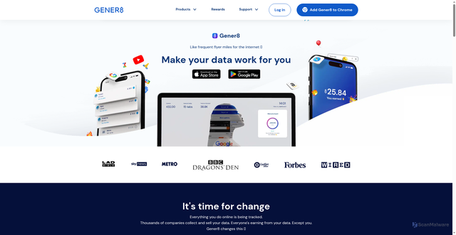 Security scan screenshot of https://gener8ads.com