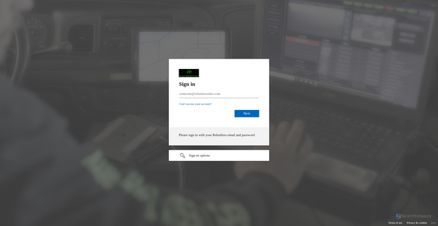 Security scan screenshot of https://prowler.relentlessrecoveryhq.com/login/microsoft