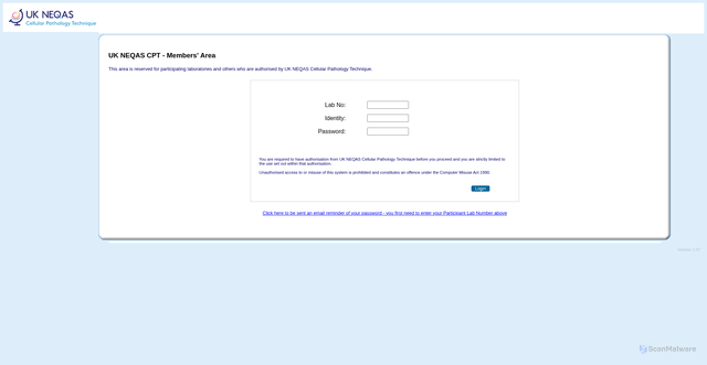Security scan screenshot of https://results.ukneqascpt.org