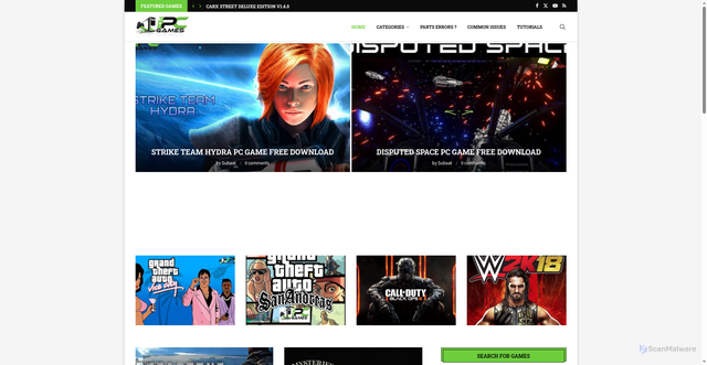 Security scan screenshot of https://thepcgames.net