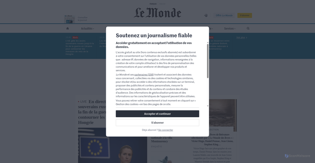Security scan screenshot of https://mondialrelais.livraison-relais-fr.com/