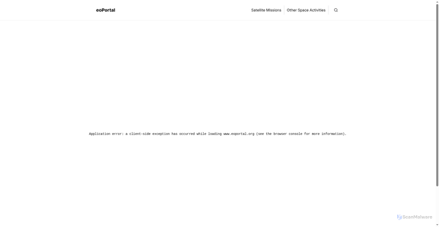 Security scan screenshot of https://eoportal.org