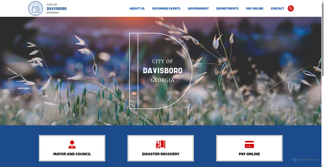 Security scan screenshot of https://davisboroga.gov/