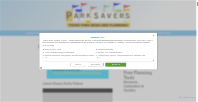 Security scan screenshot of https://www.parksavers.com/home-page/?amp=
