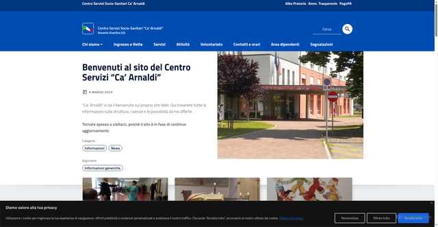Security scan screenshot of https://www.casariposocaarnaldi.it/