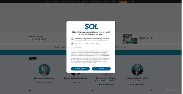 Security scan screenshot of https://ionline.sapo.pt