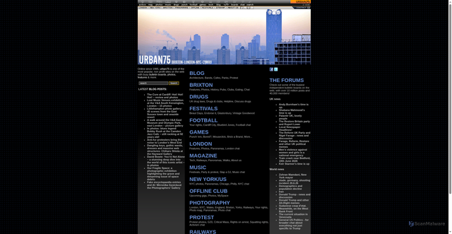 Security scan screenshot of https://urban75.org