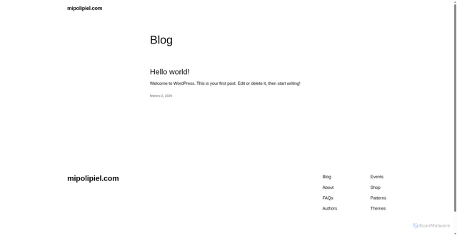 Security scan screenshot of http://mipolipiel.com/